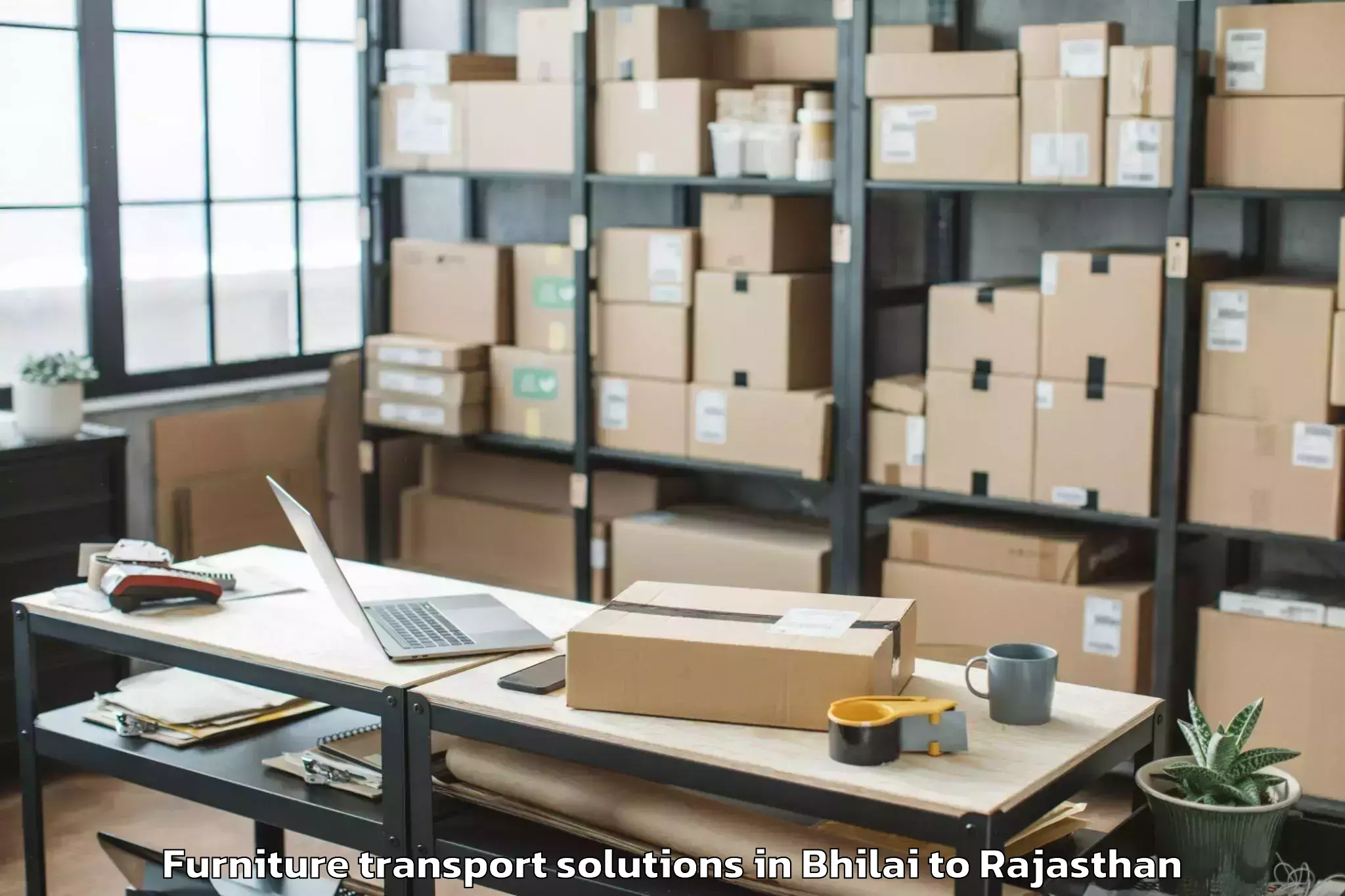 Hassle-Free Bhilai to Malsisar Furniture Transport Solutions